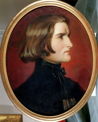 Portrait of Franz Liszt (1811-86) 1838 by Charles Edouard Boutibonne